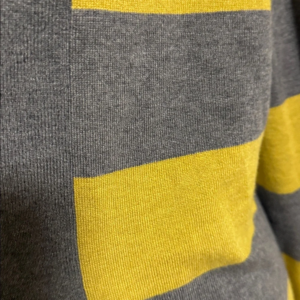 Neiman Marcus Yellow and Gray Rayon open front Cardigan Butter Soft EUC Medium